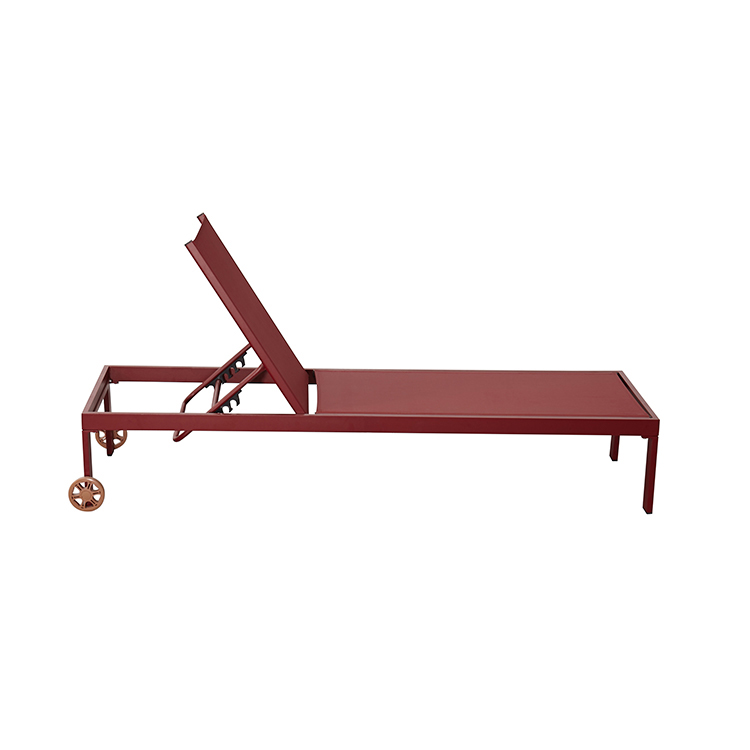 Waterproof Outdoor Poolside Garden Balcony Recliner Lounger Chair Sunbed Aluminum Lounger