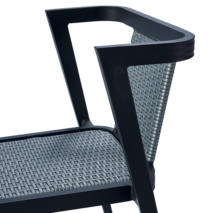 3-Piece All Weather Stylish Durable Outdoor Aluminum Conversation Terrace Seating Set With Square Table