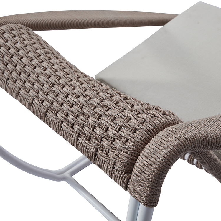 Minimalist Hotel Seating All-weather Outdoor Leisure Rope Weaving Chair