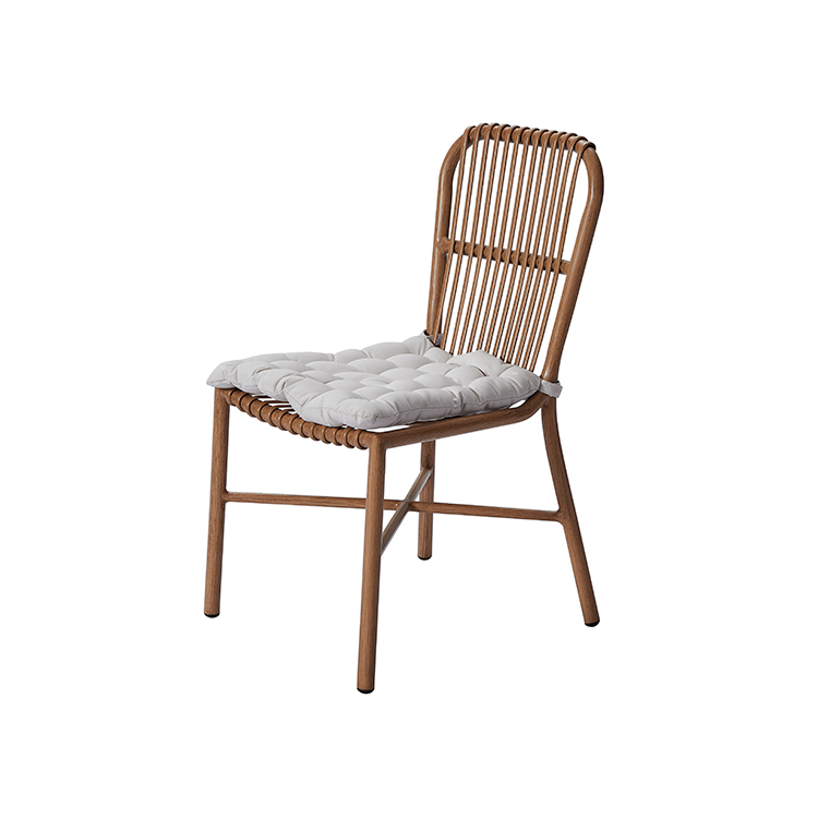 4-Piece Aluminum Frame Weather-Resistant Chair Outdoor Bistro Leisure Seating Set With Round Table