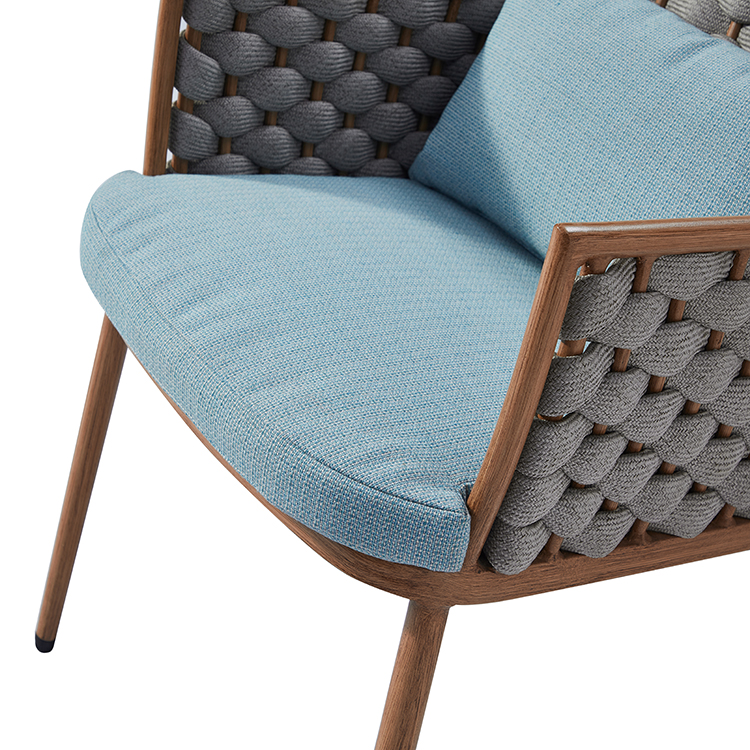 All Weather High Back Thick Outdoor Furniture Garden Set Rope Dinning Chair