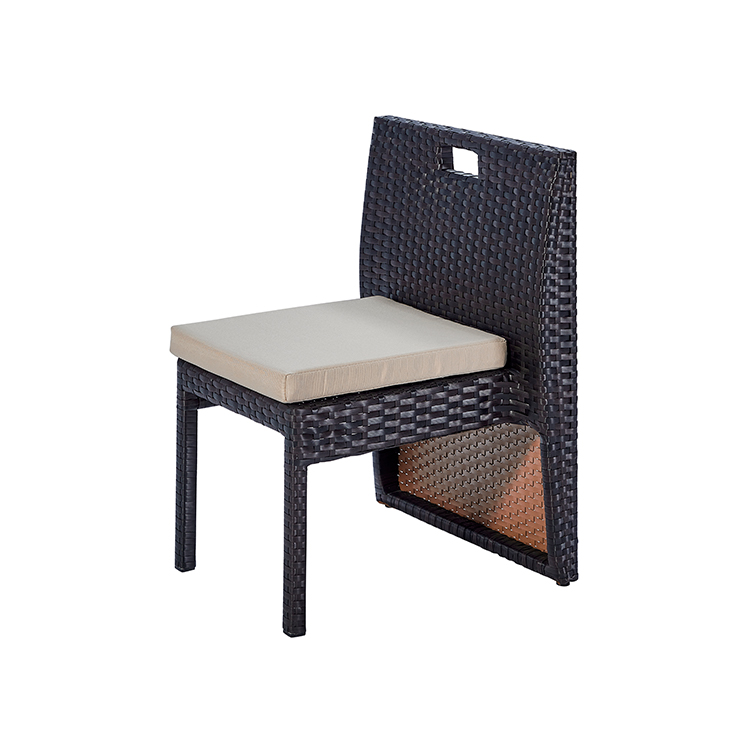 All-Weather Compact Patio Seating 5-Piece Outdoor Garden Wicker Dining Chair Set with Glass-Top Table
