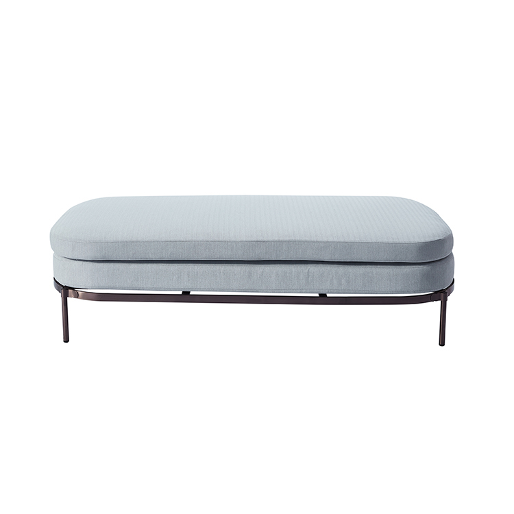 Scandinavian All-Weather Aluminum Deep Seating 6-Piece Outdoor Conversation Sofa Set with Ottoman