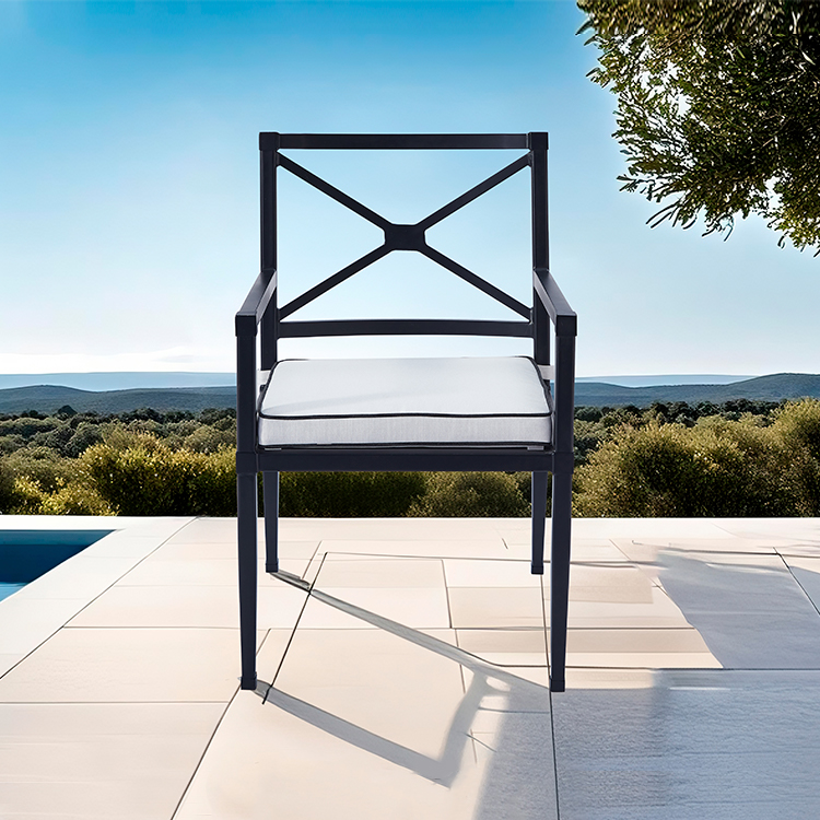 Customizable Living Outdoor Metal Comfort Cushion Garden Patio Furniture Aluminum Chair