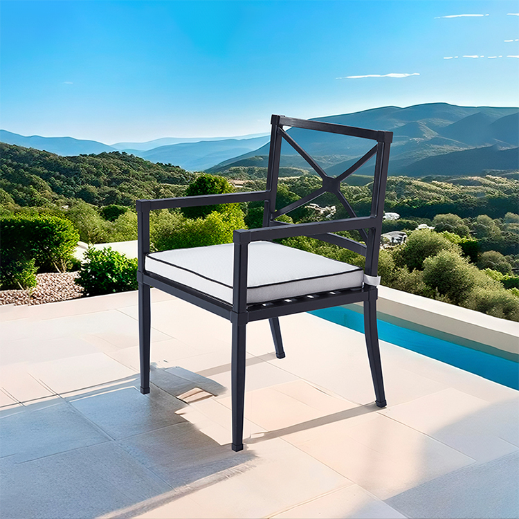 Customizable Living Outdoor Metal Comfort Cushion Garden Patio Furniture Aluminum Chair