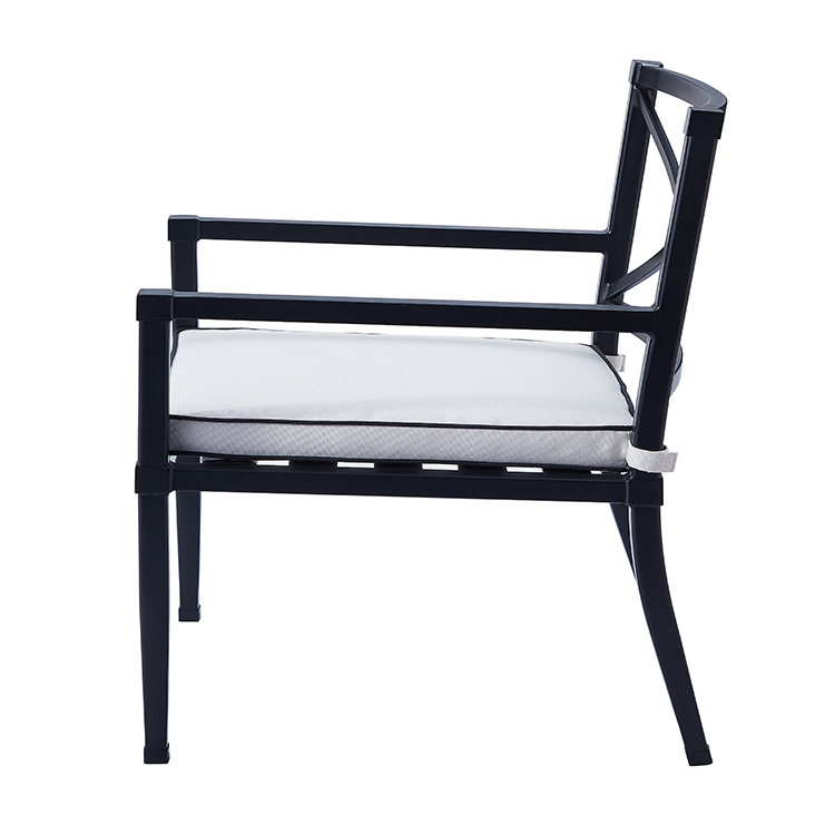 Customizable Living Outdoor Metal Comfort Cushion Garden Patio Furniture Aluminum Chair