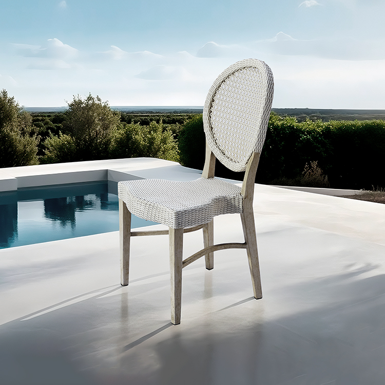 Classical Style Hotel Banquet Event Furniture Breathable Rattan Dining Chair