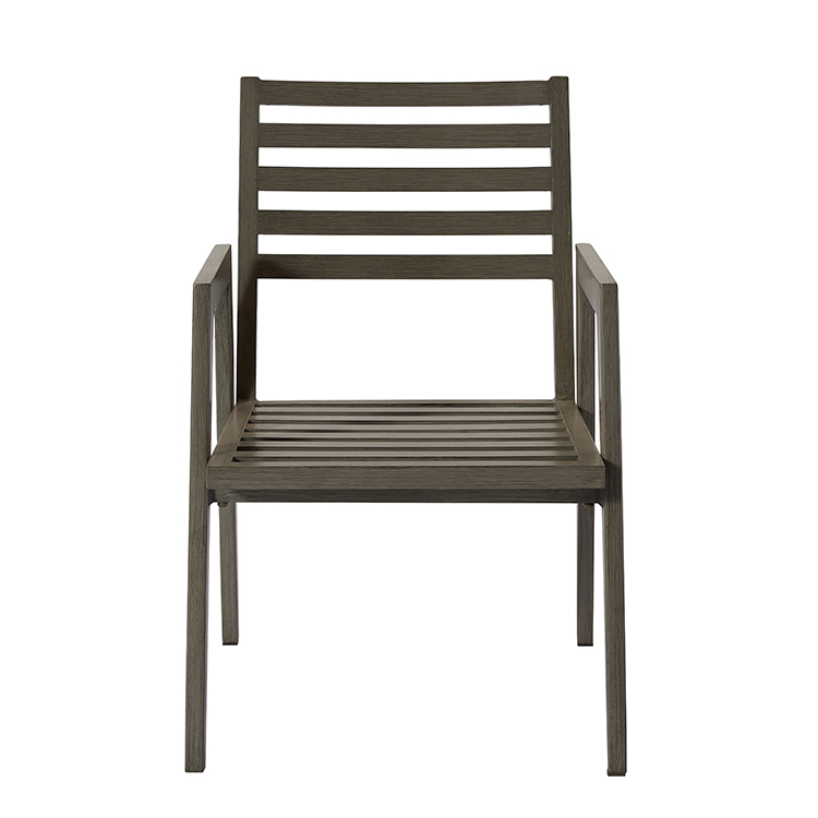Minimalist Sturdy Rust-Resistant Metal Frame Chair Garden Patio Seating Furniture Outdoor Stackable Aluminum Dining Armchair