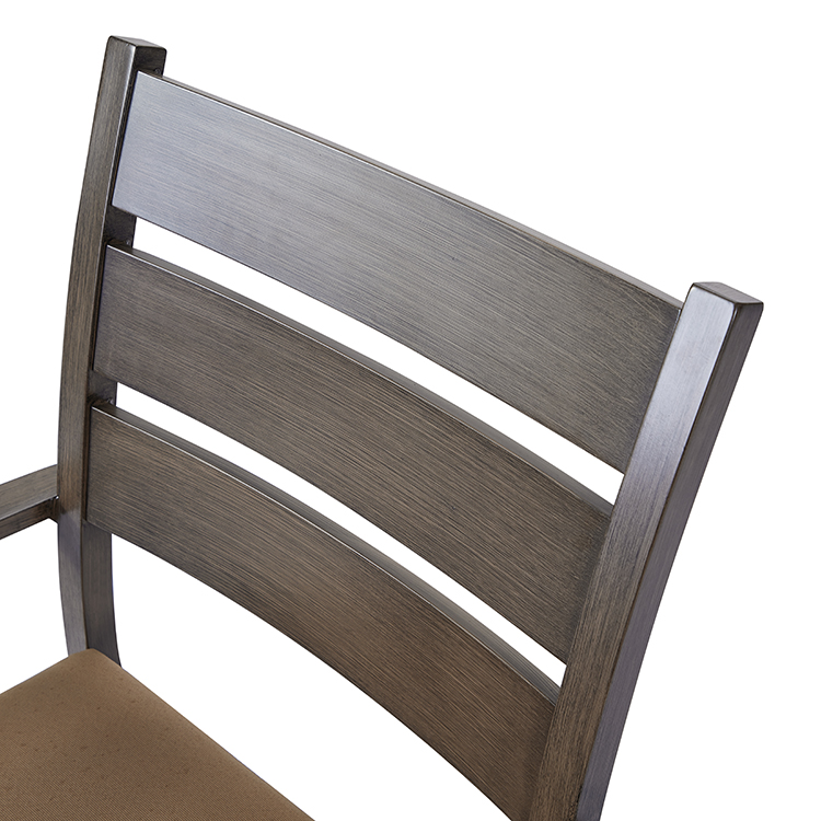 UV-Protected Aluminum Deck Seating Furniture Patio Chair Powder-Coated Minimalist Balcony Dining Armchair with Cushion