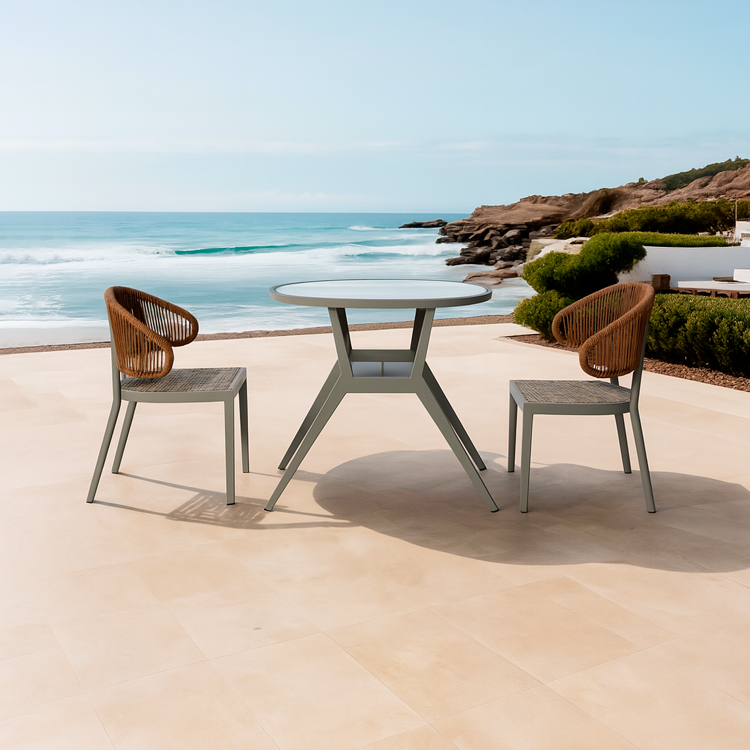 Weather‑Resistant PE Rattan Bistro Balcony Patio Chair And Table Set