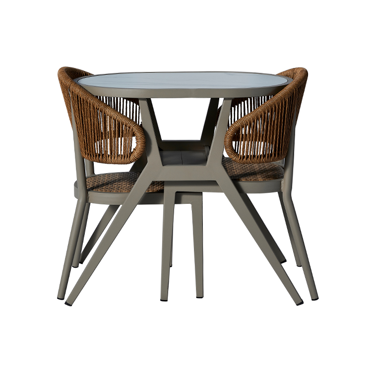 Weather‑Resistant PE Rattan Bistro Balcony Patio Chair And Table Set
