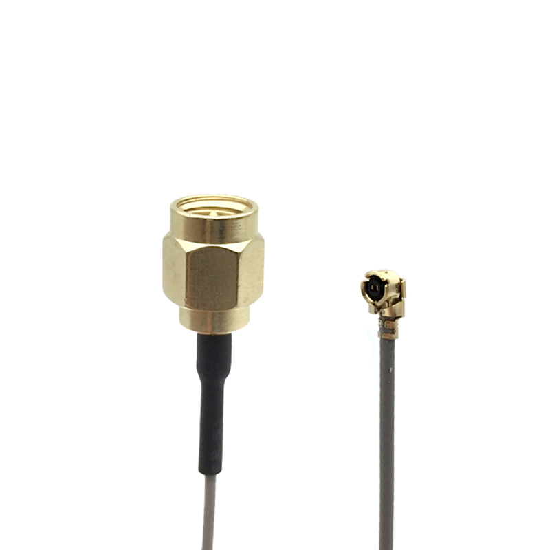 1M SMA Male Plug to IPEX UFL Female RF Coaxial Cable RF1.13 Grey Antenna Extension Cable