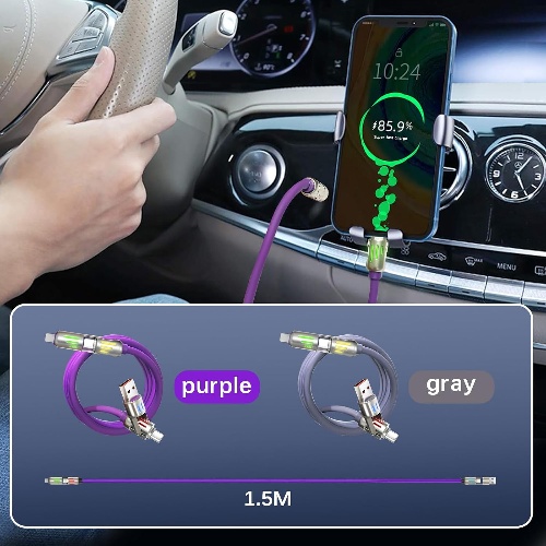 240W 4-in-1 Functional USB Type C Data Cable Super Fast 4K Charging Cable