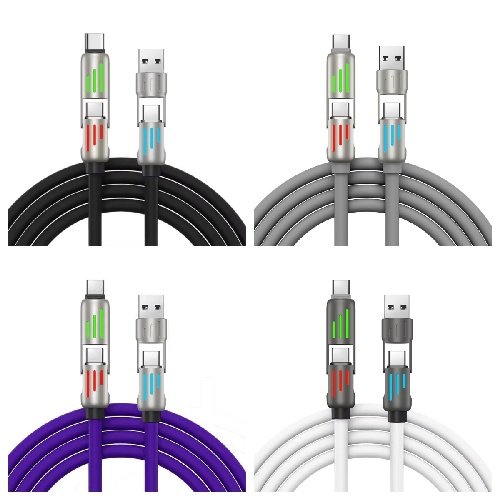 240W 4-in-1 Functional USB Type C Data Cable Super Fast 4K Charging Cable
