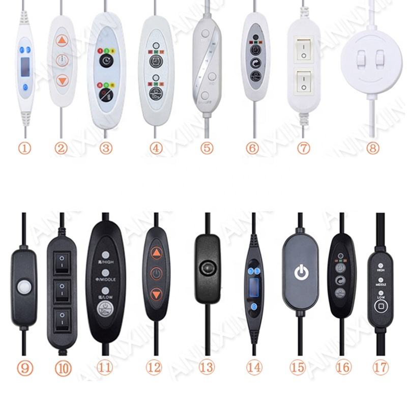 Professional 6-Speed Dimming USB 2.0 Male to Female Stripped Ends USB On/Off Switch Cable for LED Lighting