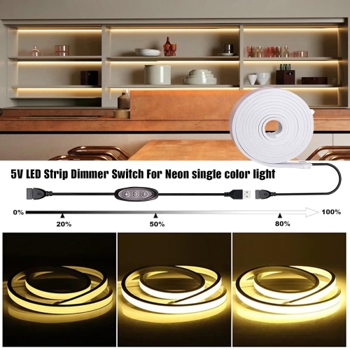 3 Keys Control USB on Off Switch Cable for 5V Single Color LED TV Backlight