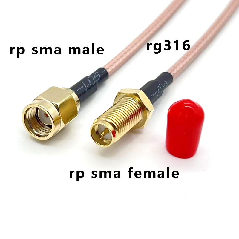RP-SMA Male to RP-SMA Female RG316 Extension Cable for IoT RF Modules