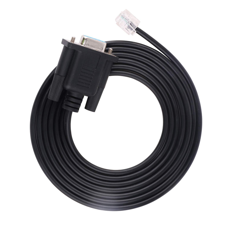 6FT Plug and Play RS232 DB9 Female to RJ11 6P4C Serial Console Cable for POS, Modems, and Terminal Equipment