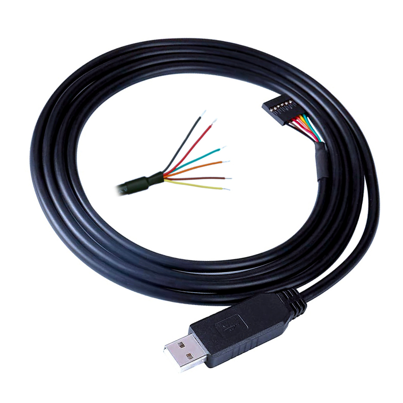 USB to RS485 TTL Converter Cable with Bare Wire Ends, FTDI Chipset FT232RL, USB-RS485-WE Transparent Adapter