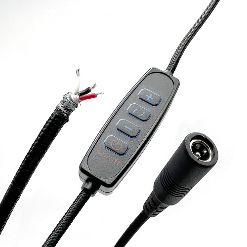 Adjustable Brightness USB Power Dimmer Cable with On Off Switch DC Female to Open Tinned Wire