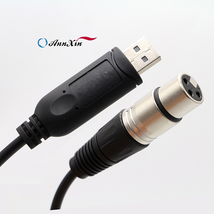 USB-A to 3-Pin Female XLR DMX512 RS485 Serial Cable – FTDI Chipset Compatible