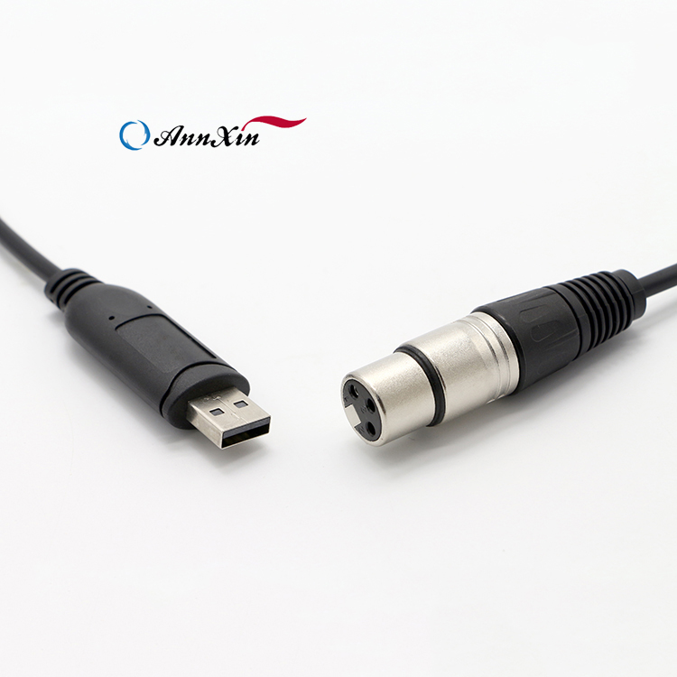 USB-A to 3-Pin Female XLR DMX512 RS485 Serial Cable – FTDI Chipset Compatible