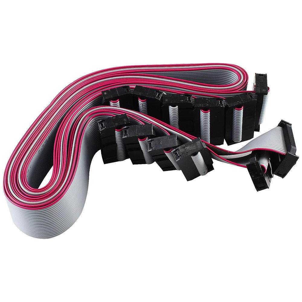 Custom Gray Ribbon Flat IDC Connector Harness Cable Assembly for Electronic Computer