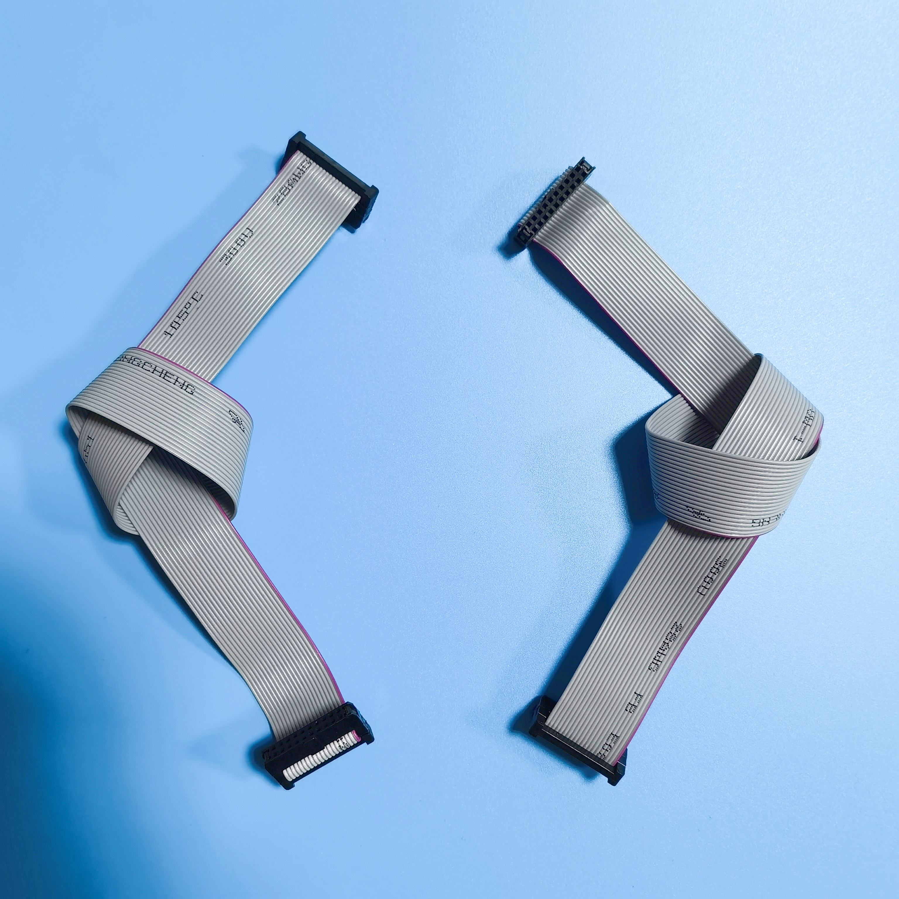 Custom Gray Ribbon Flat IDC Connector Harness Cable Assembly for Electronic Computer