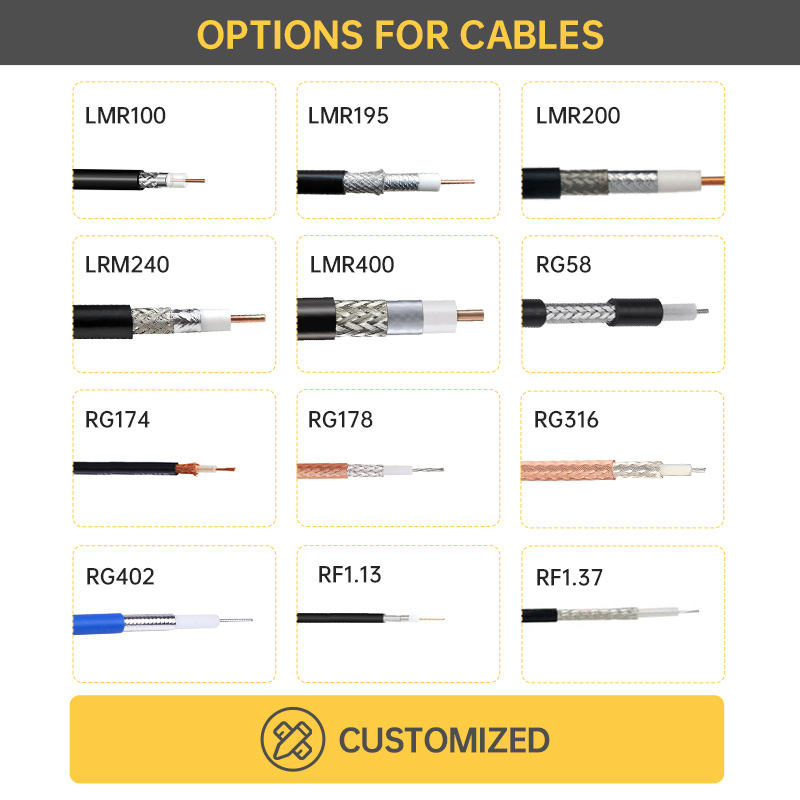 Customized SMA Female to SMA Male RF Coaxial Cable Extension Cable RF316 Jumper Gold-plated Pigtail Low Loss Cable