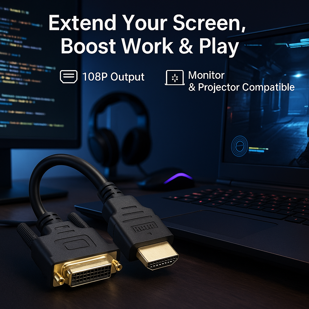 DVI-D 24 1pin Female to HDMI Digital Video Cable