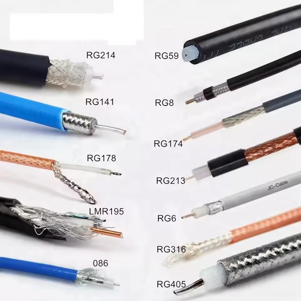 Factory price 50ohm RF coaxial cables coax cable RG series rg58 rg213 rg214 rg174 Connector rf Pigtail cable
