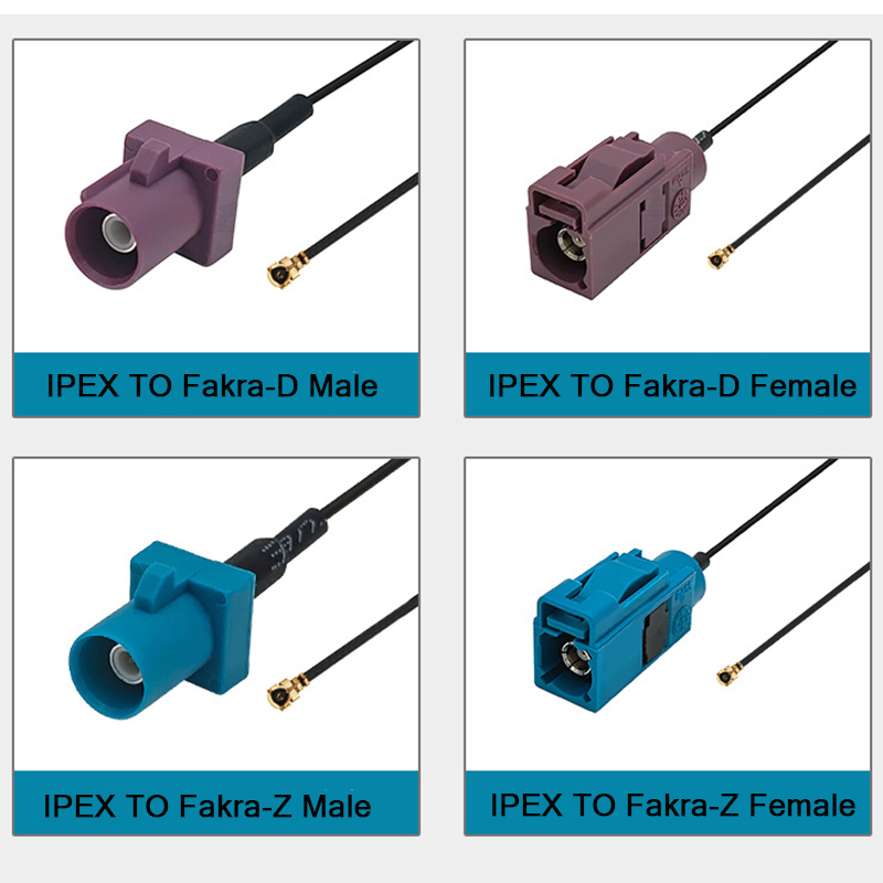 FAKRA Code C Female to IPEX/U.FL RF Coaxial Pigtail Cable