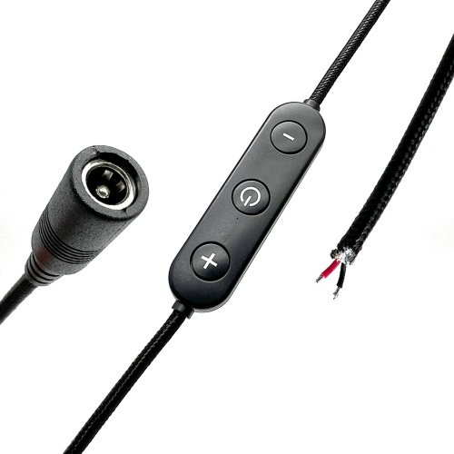 LED Dimmer Switch Cable 3 Button Controller with DC Female to Open Wire for LED Strip Neon Light