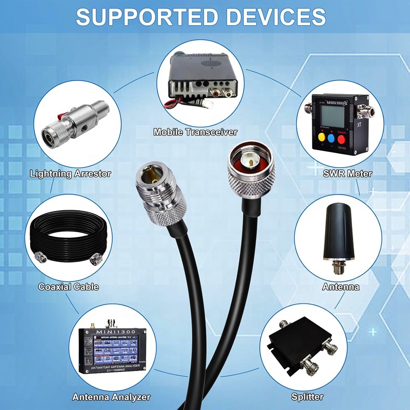 Low Loss Custom LMR-400 Coax Cable Cable Assembly  LMR 400 LMR-400 Coaxial Cable