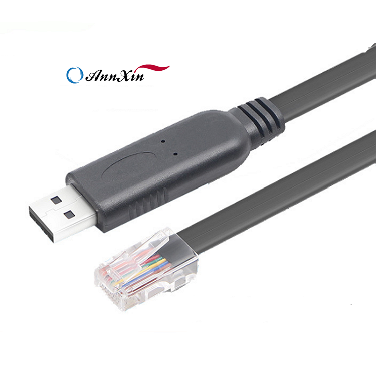 USB-A to RJ45 Flat Console Cable – FTDI Chipset Compatible