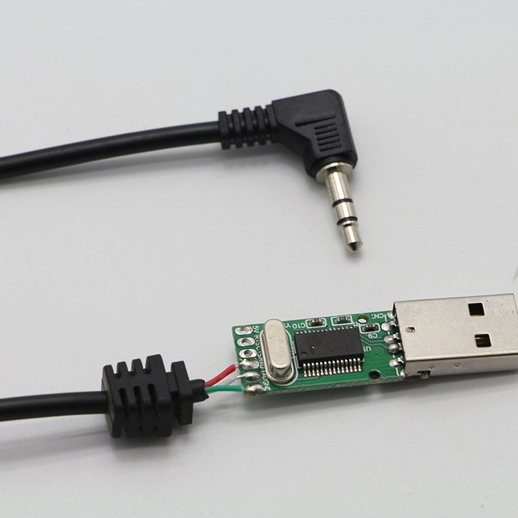USB-A to 3.5mm Right-Angle TRS TTL Serial Cable – FTDI/PL2303/CP2102 Compatible