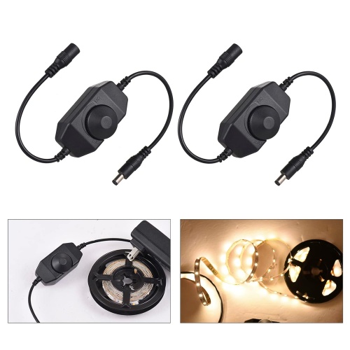 Professional 6A PWM Rotary Knob DC 12V-24V USB on Off Switch Cable Controller for LED Strip Lights