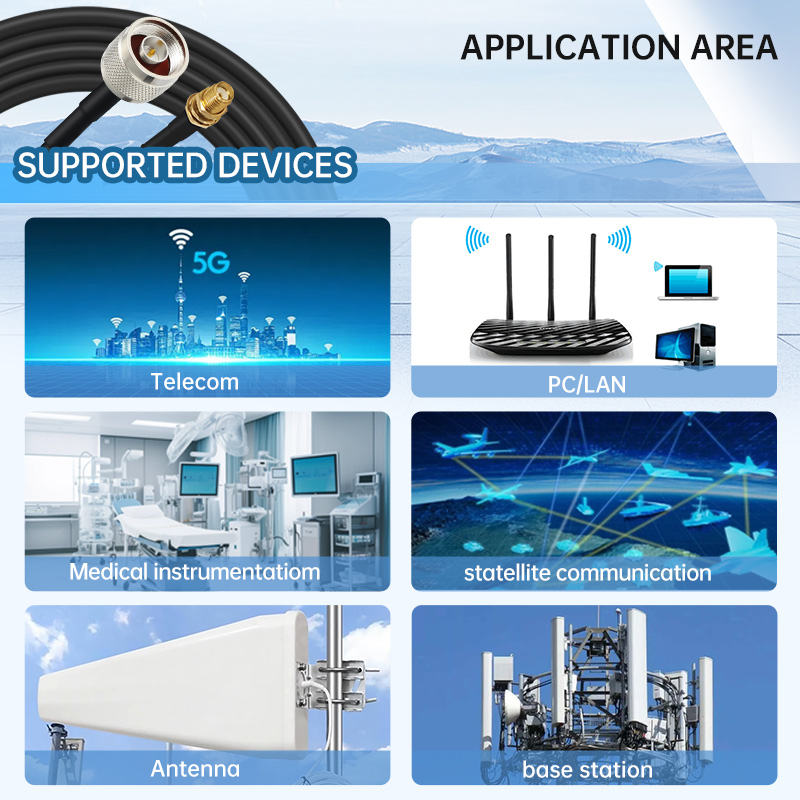 High Quality 3D-FB 3M 50ohm SMA Male to SMA Male Coaxial Cable Extension RF Antenna Cable Communication Cables