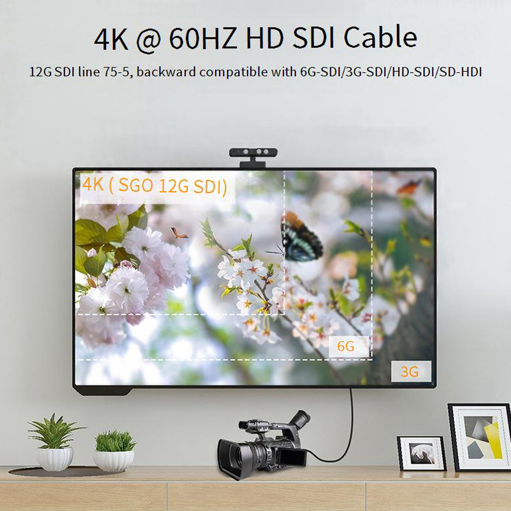 Reliable 4K 8K CCTV & Broadcast Cable with Crimp Connector