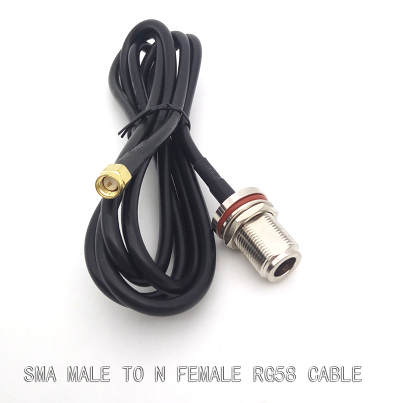 SMA Male to N Female Bulkhead RG58 Extension Cable 5m for WiFi Booster Antenna