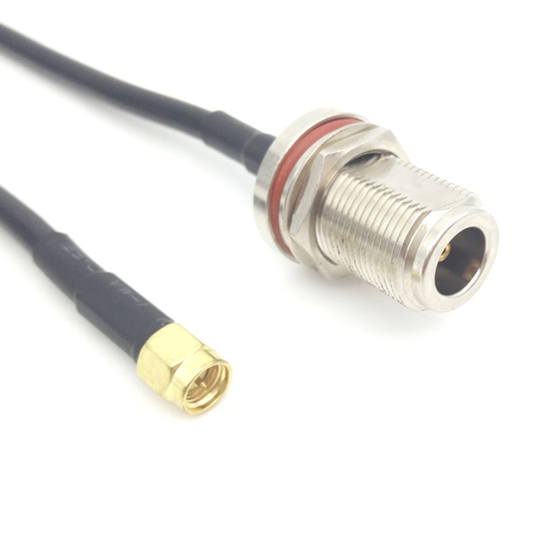SMA Male to N Female Bulkhead RG58 Extension Cable 5m for WiFi Booster Antenna