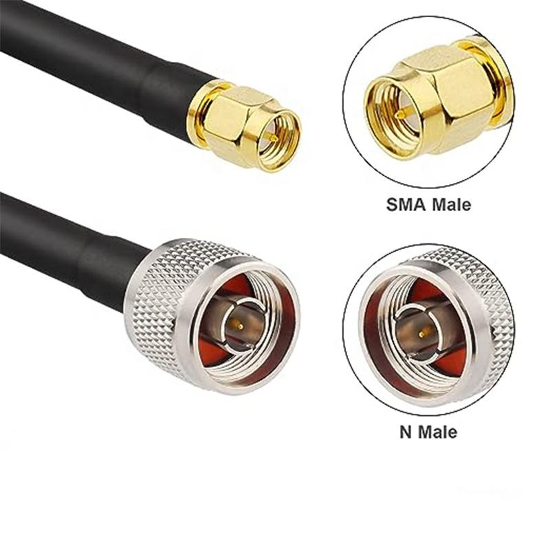 N Male to SMA Male with Weatherproof Connectors RF200 Cable for Celling Antenna