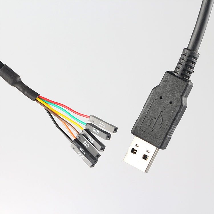 USB-A to 6-Pin Female Header TTL Serial Cable – FTDI Compatible 3.3V/5V