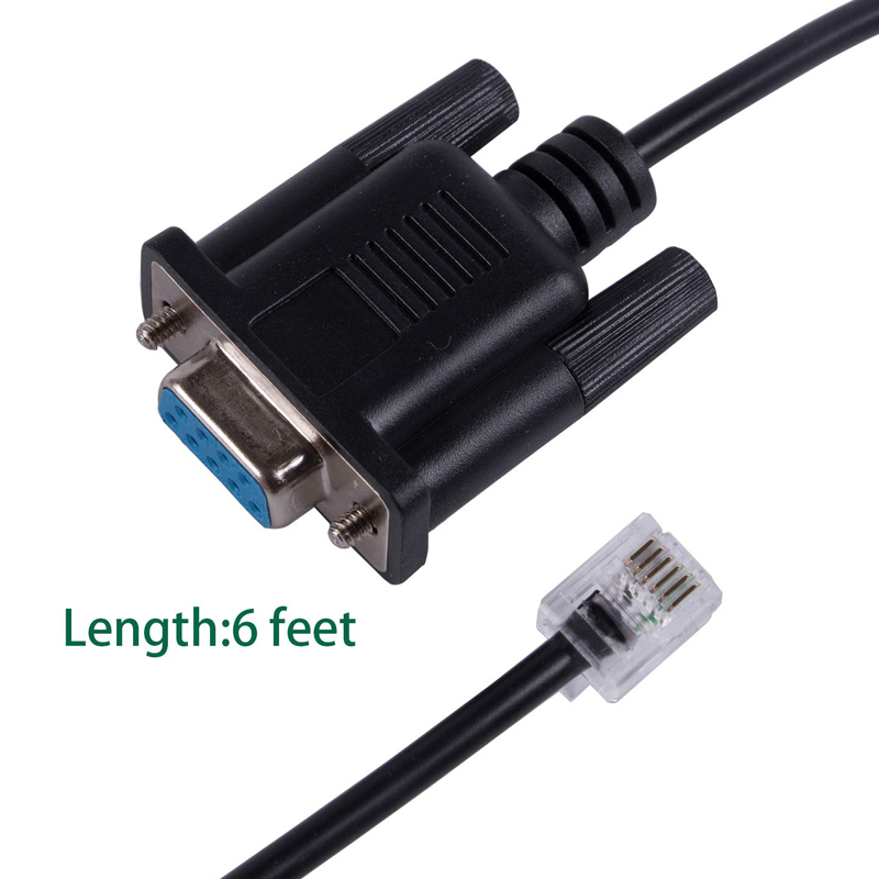 High Quality OEM RS232 DB9 Male to RJ45 RJ11 RJ12 RJ50 Serial Adapter Cable for Modems, POS, and Network Equipment