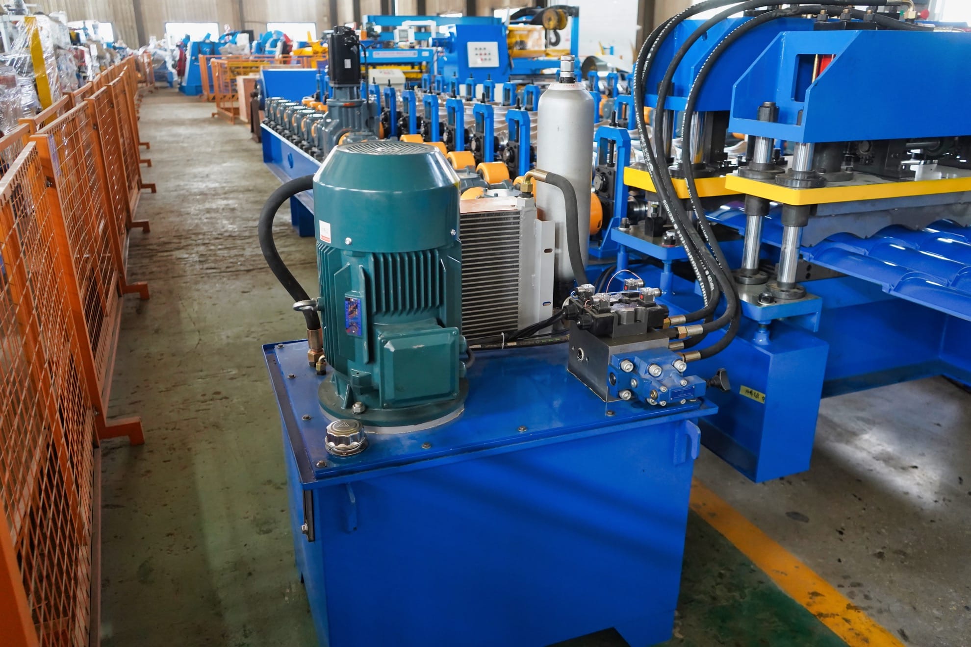 Heavy-Duty Glazed Tile Roll Forming Machine with Hydraulic System