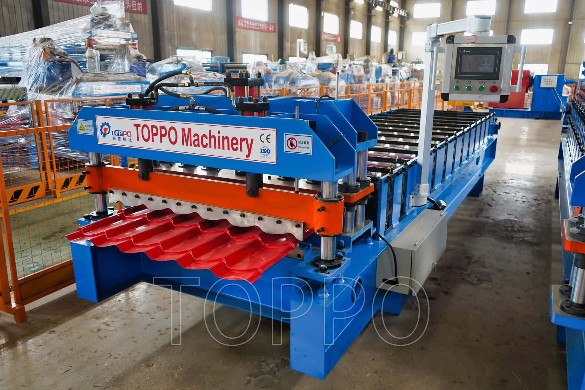 Metal Glazed Roof Tile Roll Forming Machine for Roofing Material Processing Projects