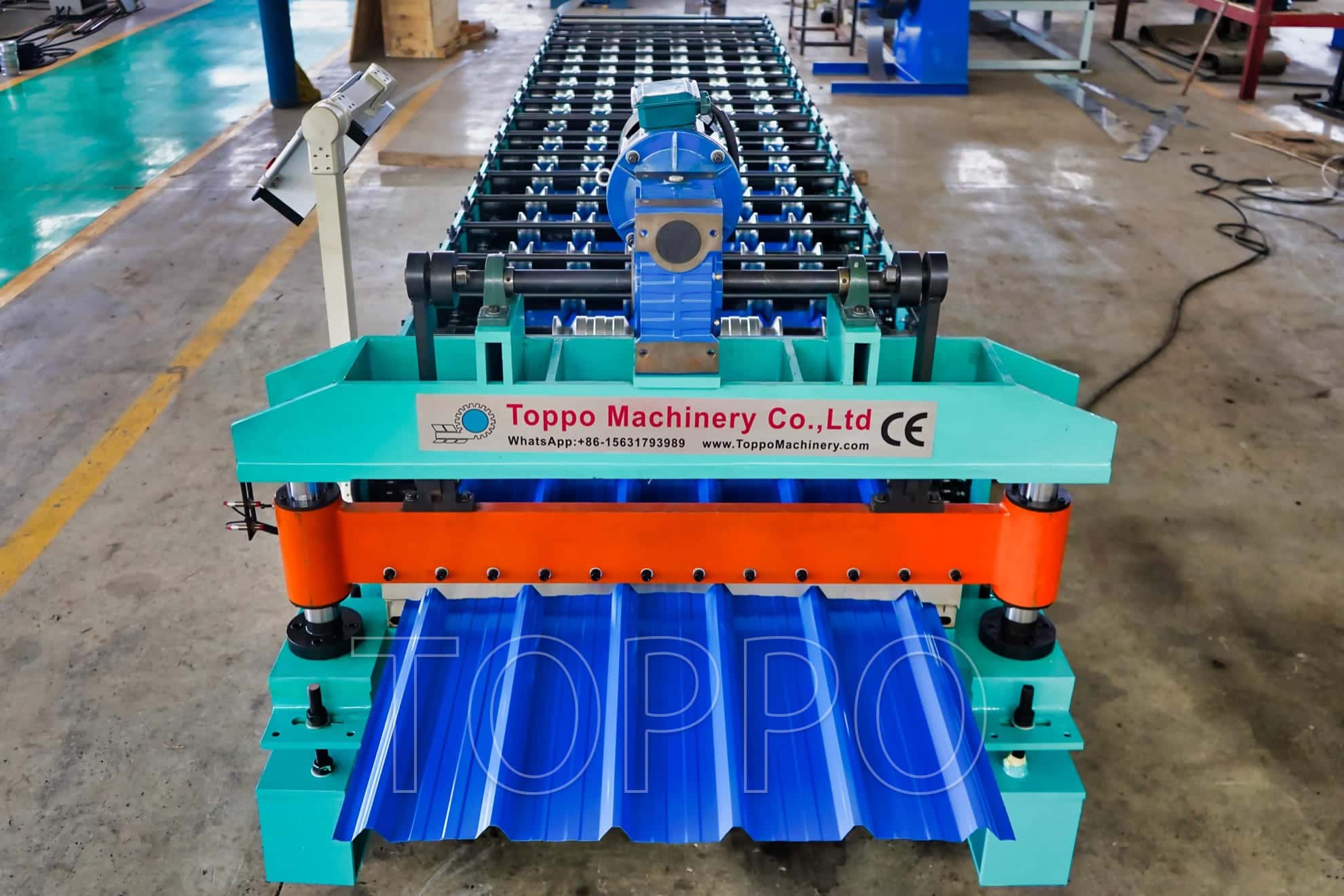 Trapezoidal Metal Roof Sheet Roll Forming Machine with Gear Drive
