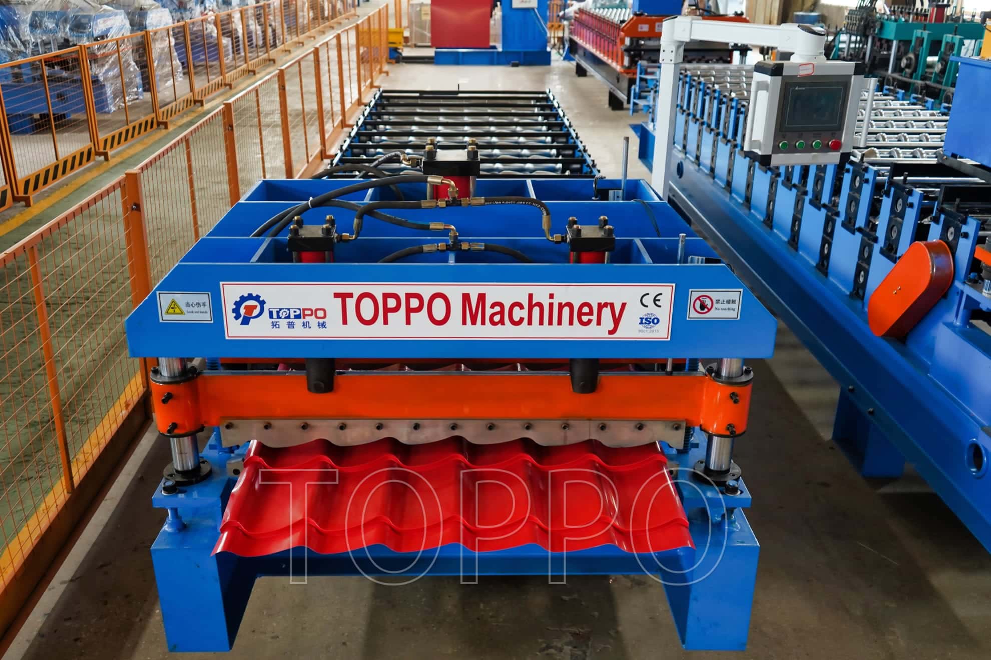 Glazed Tile Roofing Sheet Roll Forming Machine for Steel Roof Tile Applications