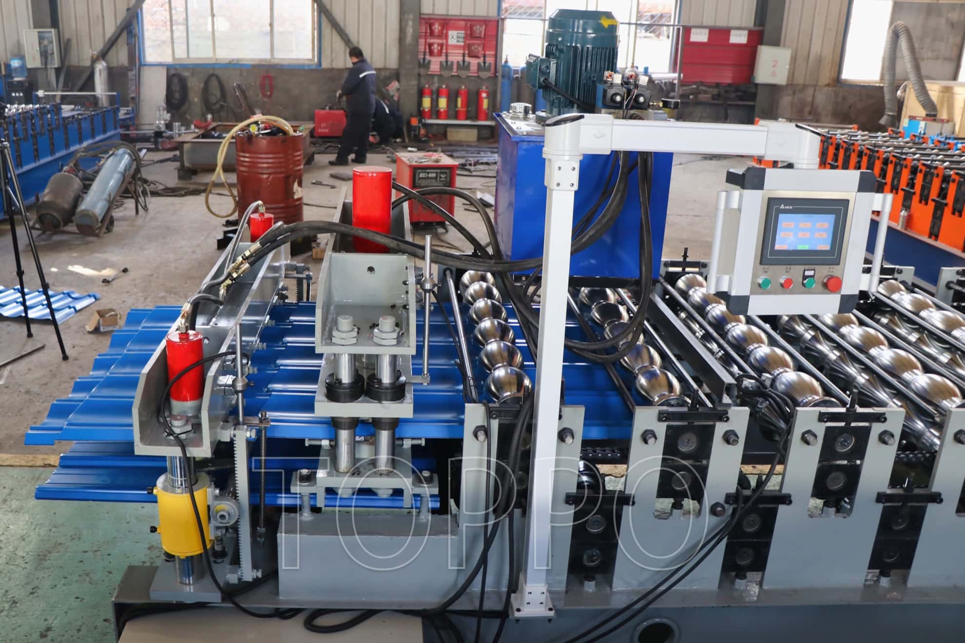 Heavy Duty Double Layer Roll Forming Machine for Roofing Sheet Manufacturing
