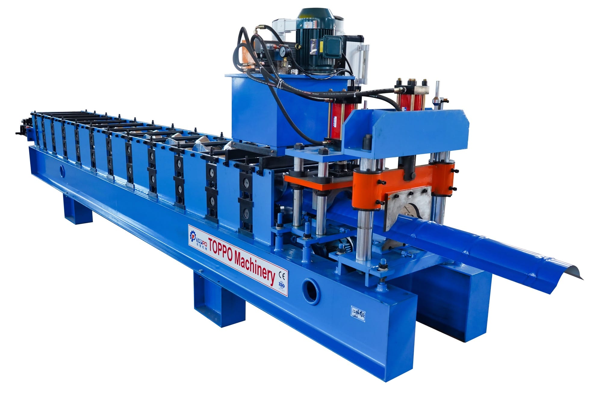 Industrial Ridge Cap Roll Forming Machine with Hydraulic Shear